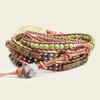 Verdant Path Bracelet with beadwork and cord detail