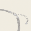 Woven Link Bracelet, showing the fastening detail in silver finish