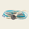Amazonite Axis Bracelet with beadwork and cord detail