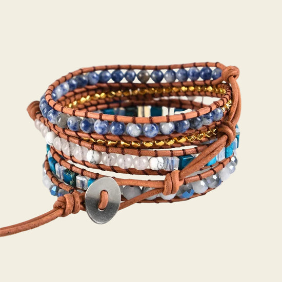 Deep Mark Bracelet with beadwork and cord detail