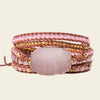 Soft Echo Bracelet with layered pink and cream beads